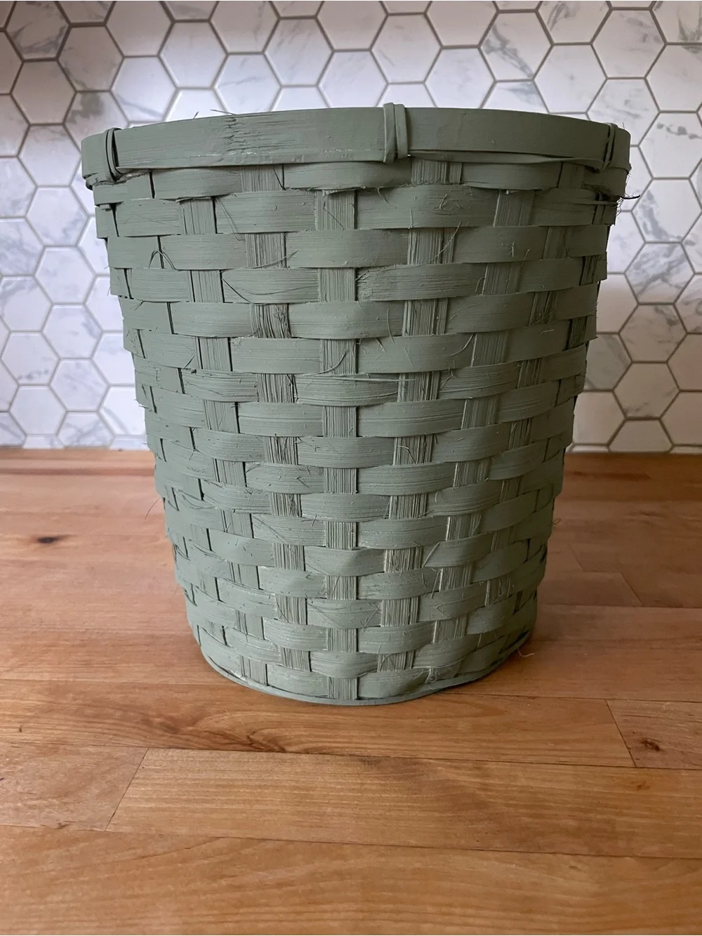Green Woven Wicker Basket